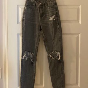 AE Ripped Highest Waist Mom Jean